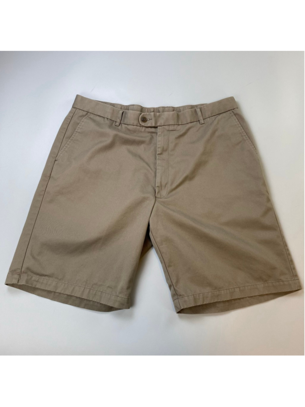 Pronto Uomo Shorts Men’s 38 Tan Flat Front Cotton Classic Elevated Casual Preppy